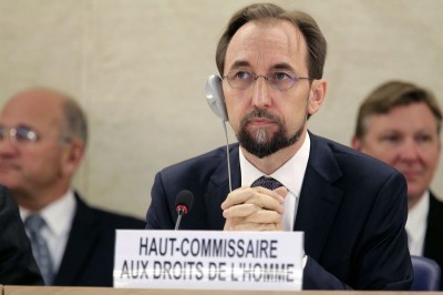 Newly appointed U.N. High Commissioner for Human Rights Prince al-Hussein is pictured at the Human Rights Council in Geneva